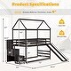 preview thumbnail 3 of 25, Twin over Twin Bunk Bed with Slide and 2-Step Storage Staircase