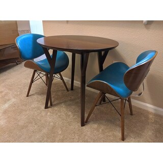 Carson Carrington Kaskinen Round Dark Sienna Brown Small Space Dining Table