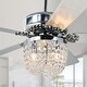 preview thumbnail 37 of 61, Bella Depot 52" Modern Reversible Crystal Ceiling Fan with Remote Control and Light Kit BD-018