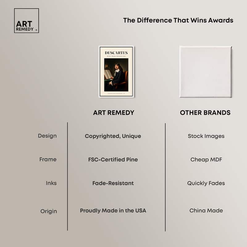 Cartesian Thinker Canvas by Art Remedy