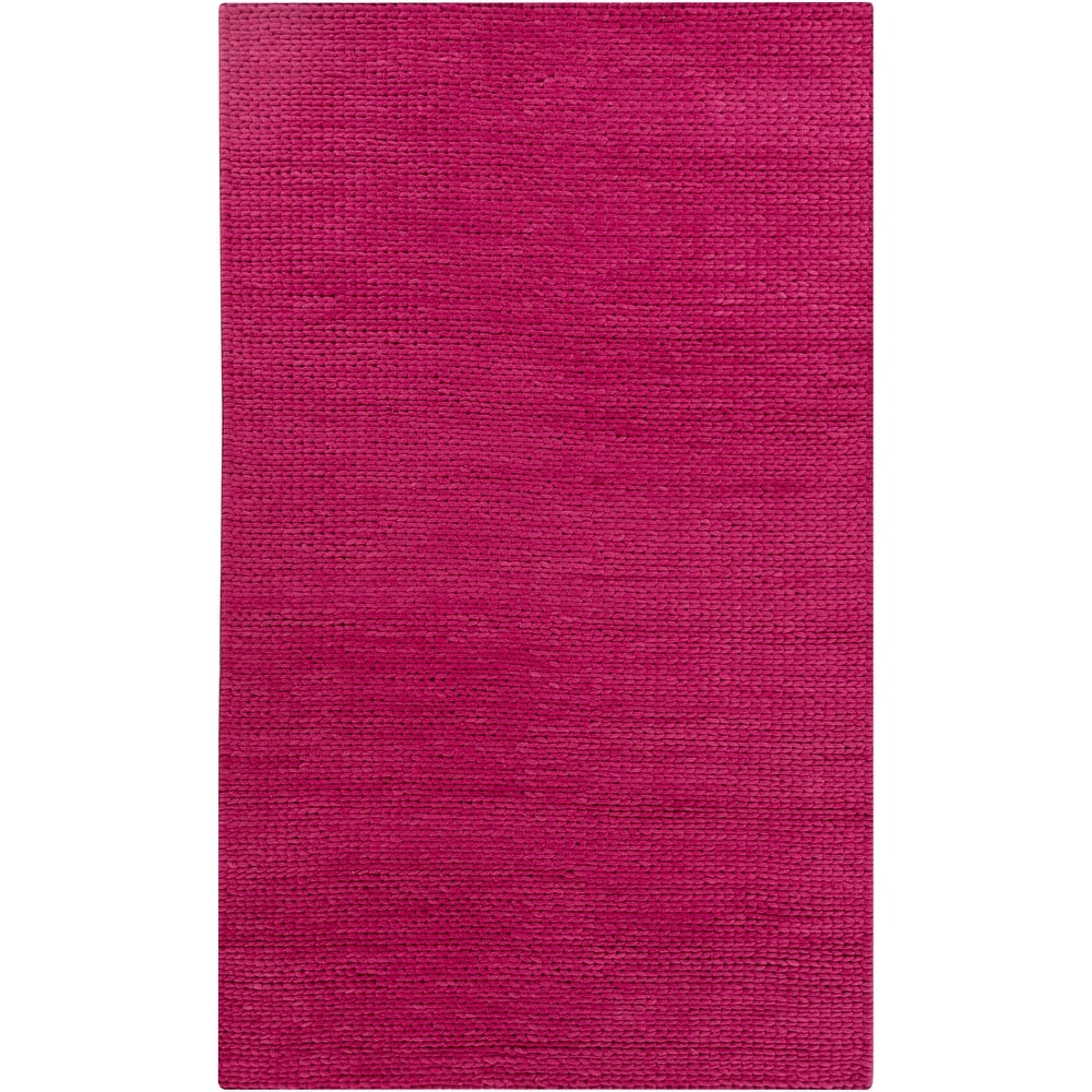 Hand Woven Yale Contemporary Solid Braided New Zealand Wool Area Rug