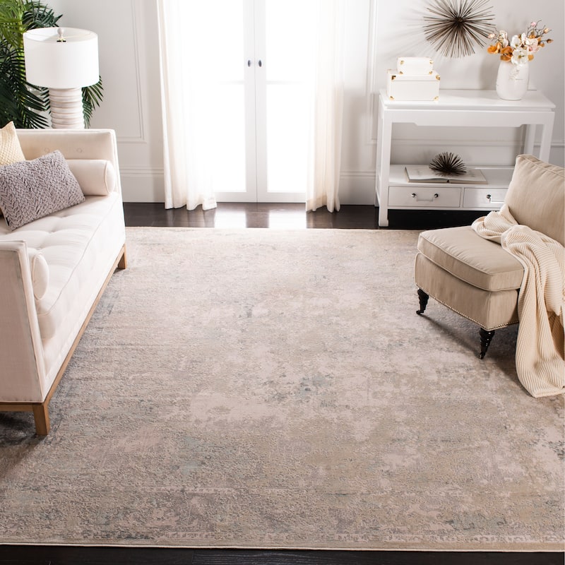 SAFAVIEH Noble Gunda Modern & Contemporary Oriental Polyester Rug - 8' x 10' - Beige/Cream
