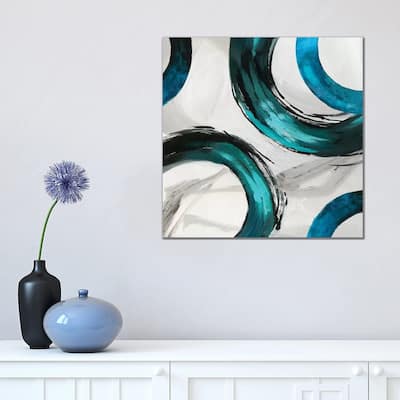 iCanvas "Teal Ring II" by Tom Reeves Canvas Print