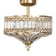 preview thumbnail 13 of 13, Silver Orchid Furey Bronze Tiered Glass Semi-flush Lighting Fixture - 14.75"L x 14.75"W x 15.25"H - 14.75"L x 14.75"W x 15.25"H
