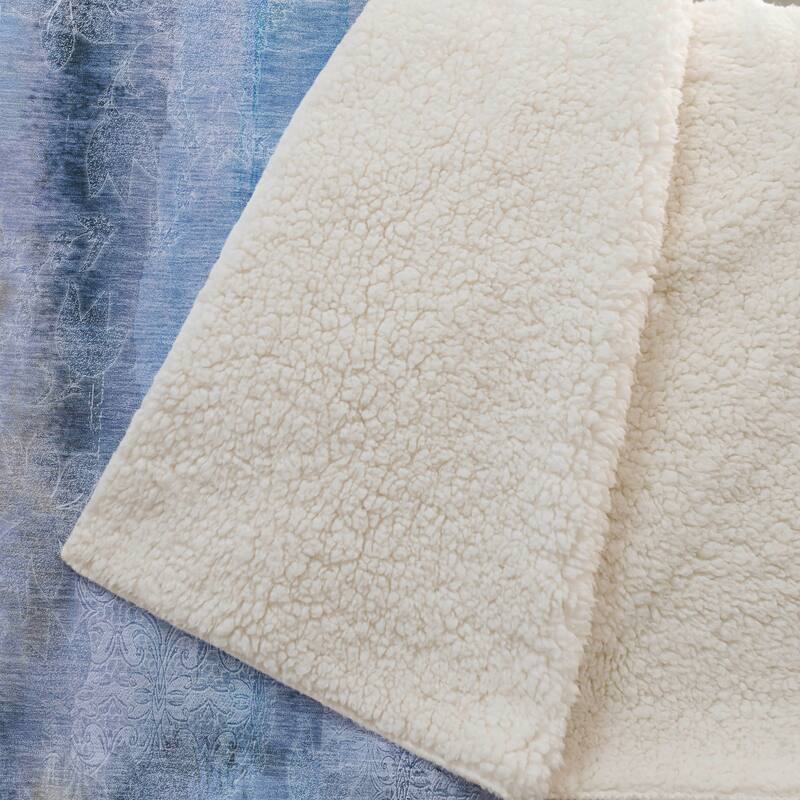 Premium Machine Washable Modern Imprints Sherpa Throw Blanket