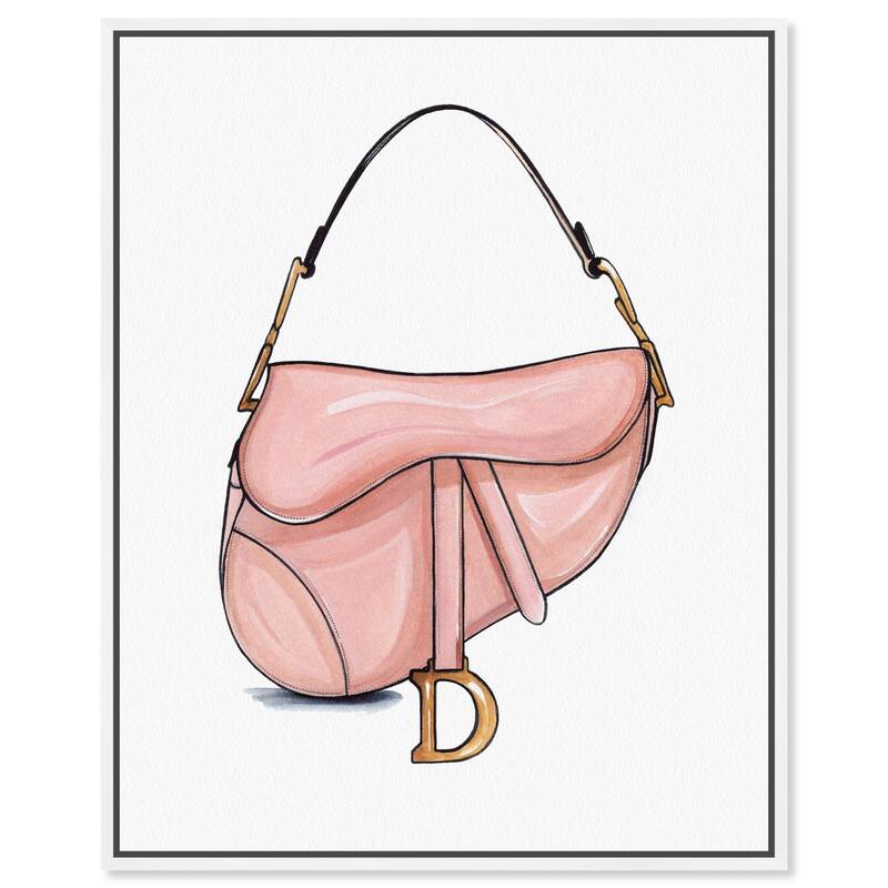 Doll Memories - Blush Pink Bag Canvas by Art Remedy - White - 20" x 24"