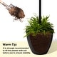 preview thumbnail 9 of 12, Glitzhome Set of 2 74"H Solar Three Head Street Light with Planter Pot Pathway Lamp