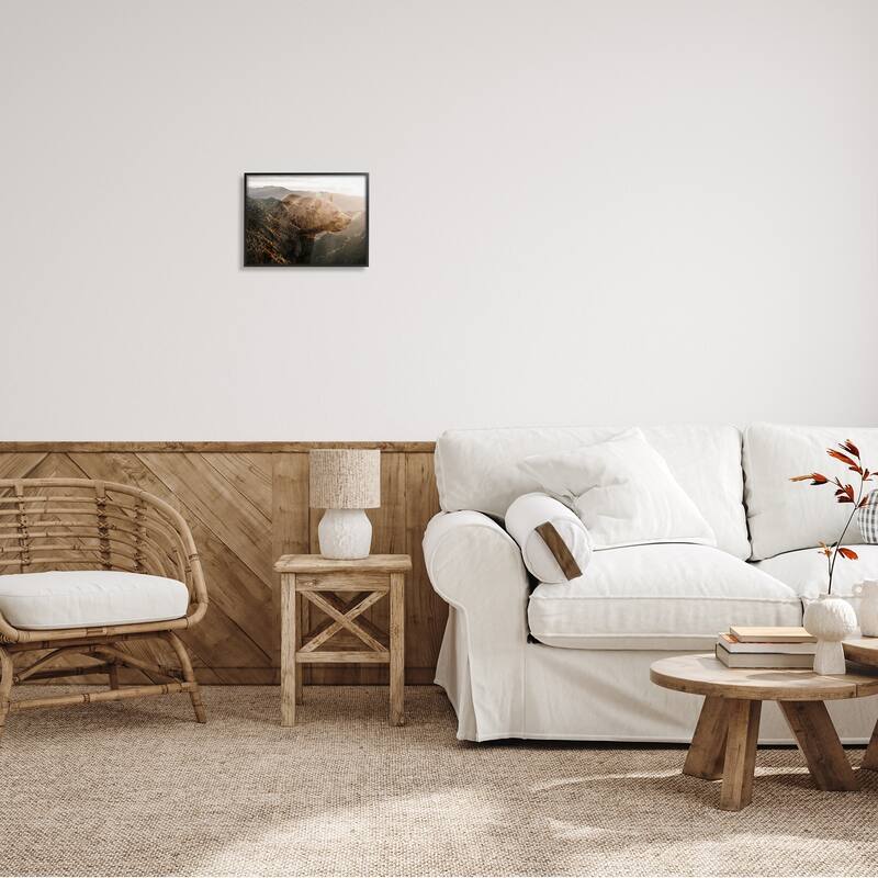 Stupell Abstract Wilderness Bear Rustic Mountain Range Modern Photography Framed Wall Art - Brown