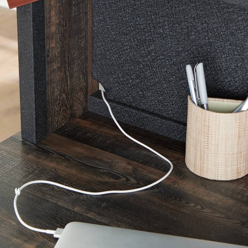 Wood Hutch with Minimalist Design, Brown - 60.08" W x 11.58" D x 38.50" H