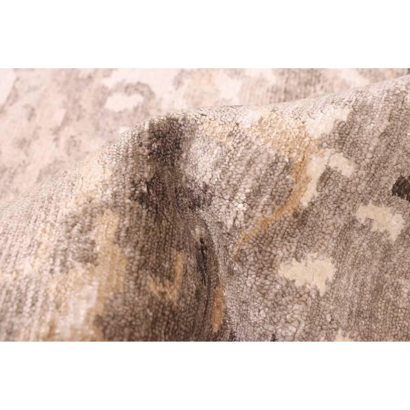 ECARPETGALLERY Hand-knotted Legacy Taupe Silk Rug - 6'7 x 9'8