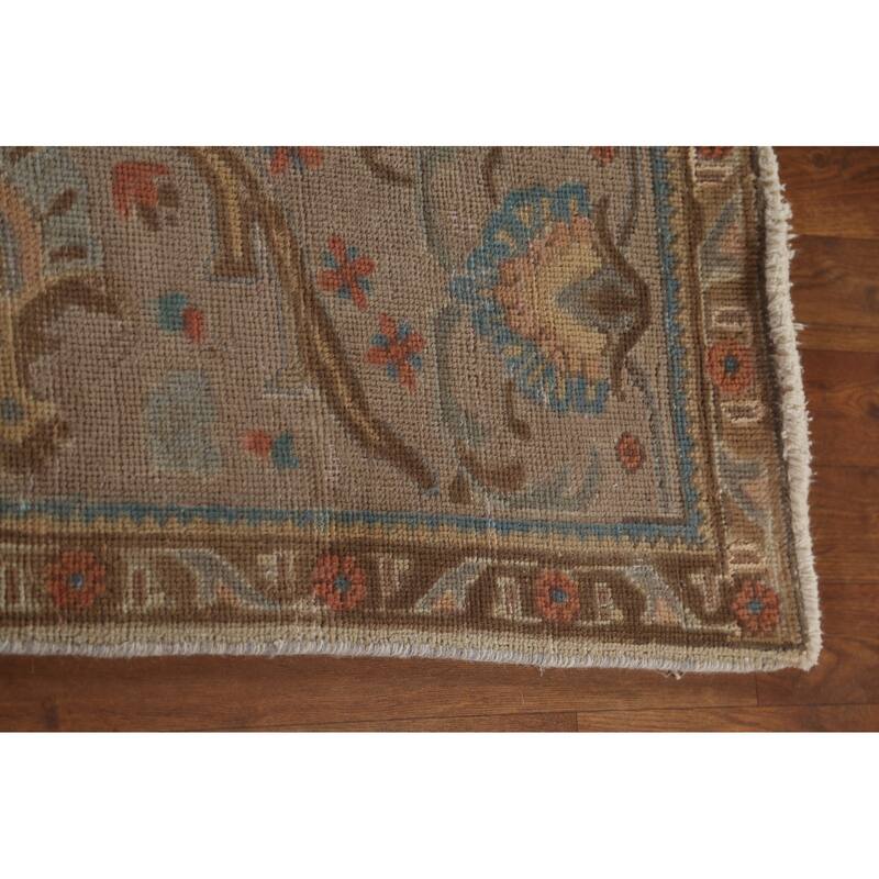 Distressed Over-Dyed Tabriz Persian Vintage Rug Oriental Wool Carpet - 8'1"x 11'0"