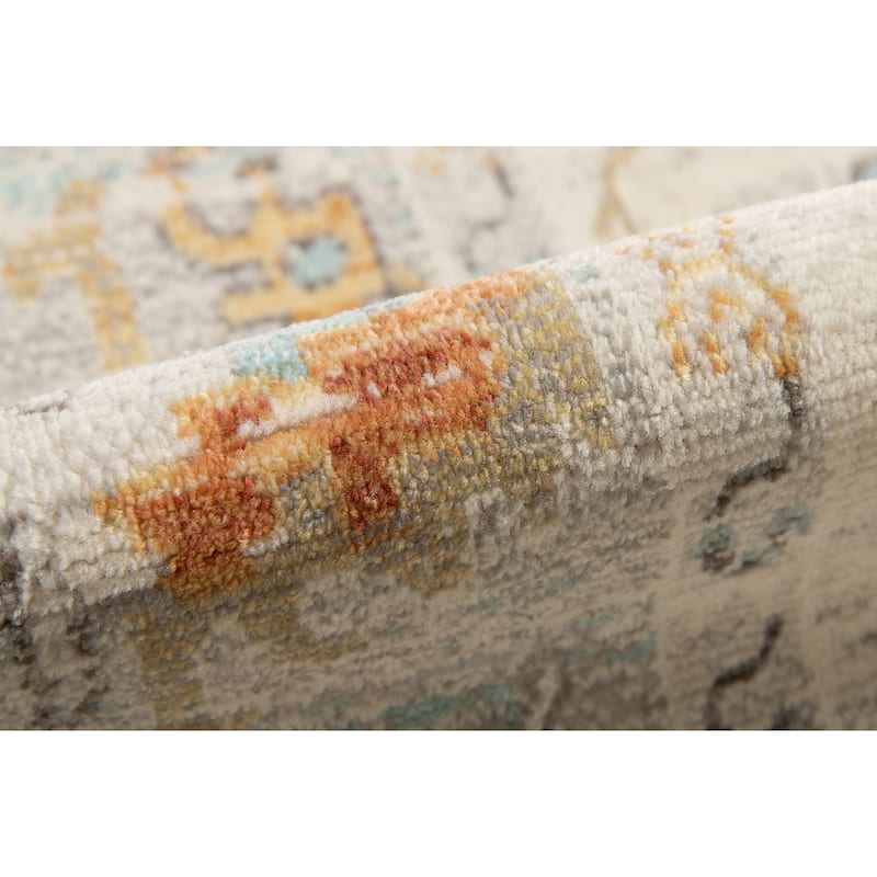 Bohemian Bordered Indoor/Outdoor Area Rug