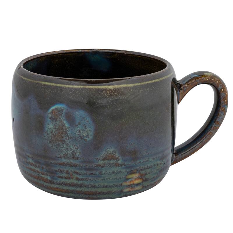 Stoneware Mug with Rustic Finish - 5.5"L x 4.1"W x 3.1"H