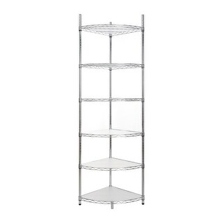 Corner Display Wire Rack 6 Tier Shelf Corner Wire Rack Adjustable Metal Storage Display Rack ...
