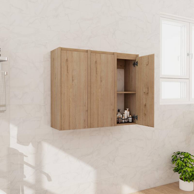 Beingnext 12"/36" Wall Mounted Bathroom Side Cabinet With Soft Close Door And Shelf