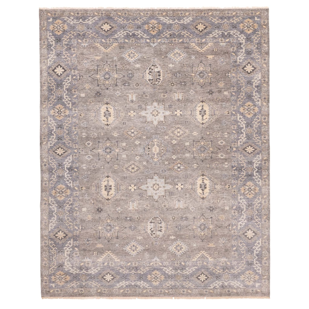 ECARPETGALLERY Hand-knotted Jules Sultane Grey Wool Rug - 8'0 x 9'11