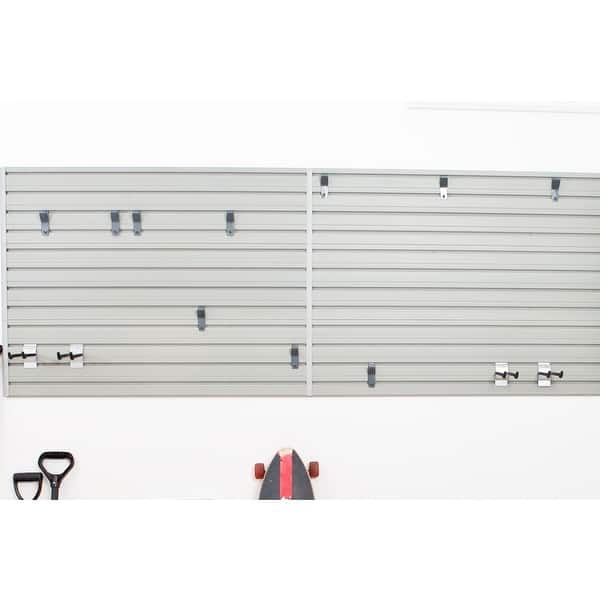 15 Piece Slatwall Panel, Hook Storage Set Silver Slat Wall Bed Bath & Beyond 9034139