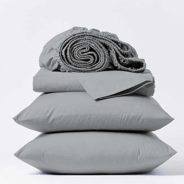 Aireolux 1000 Thread Count Ultra-Soft & Silky Luxury Egyptian Cotton Sheet Set - Silver - King
