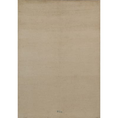 Gabbeh Modern Rug Oriental Beige Handmade Wool Carpet - 5'1"x 6'6"