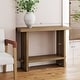preview thumbnail 7 of 33, Nathan James Virgo Farmhouse 2-Tier Console Table in Wire-Brushed Wood Finish