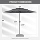 preview thumbnail 20 of 68, Costway 10 ft 3-tier Vented Patio Umbrella Large Market Table Umbrella