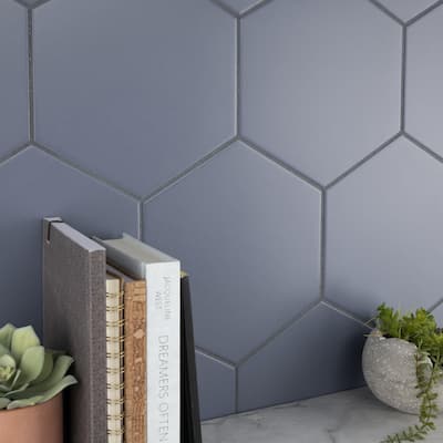 Merola Tile Textile Basic Hex Ducados 8-5/8" x 9-7/8" Porcelain Floor and Wall Tile