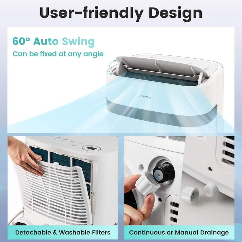 Costway 12000 BTU Portable Air Conditioner with Fan & Dehumidifier - See Details