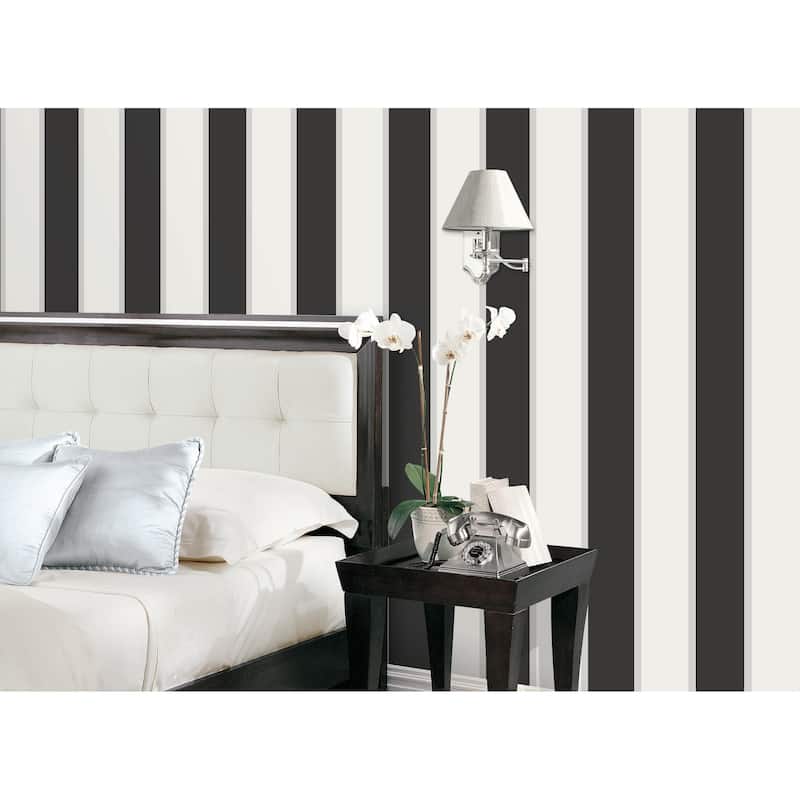 Galerie Wallcoverings Smart Stripes 2 Formal Stripe Vinyl on Non-Woven Matte Wallpaper Roll