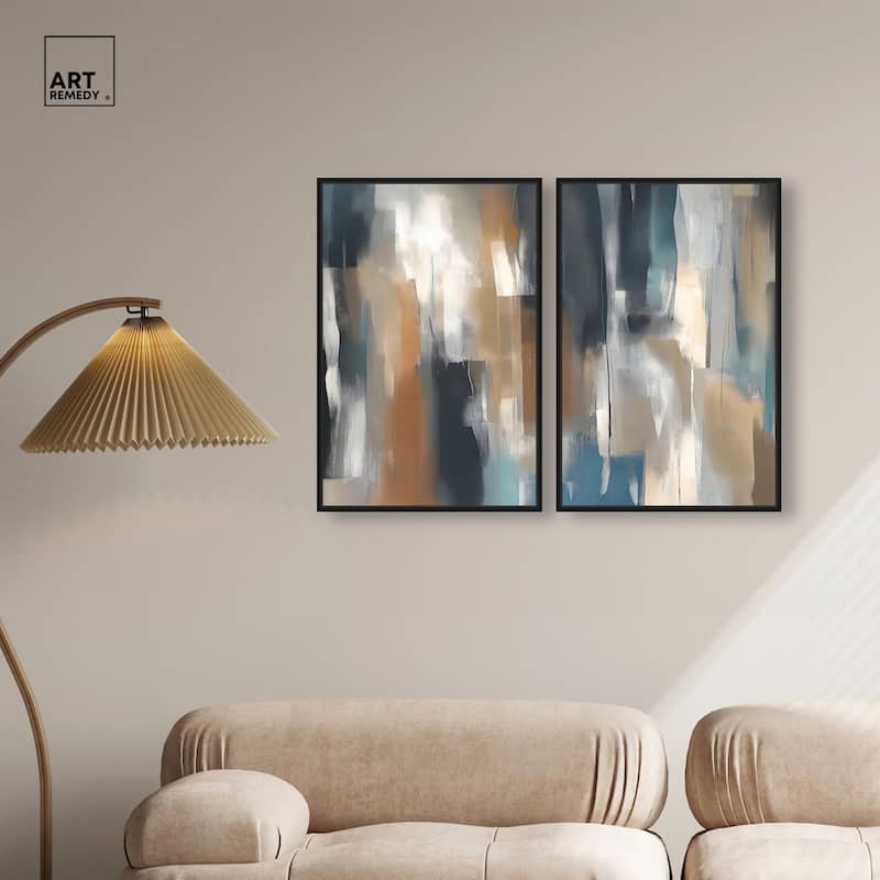 Vertical Rush Canvas Set of 2 by Art Remedy