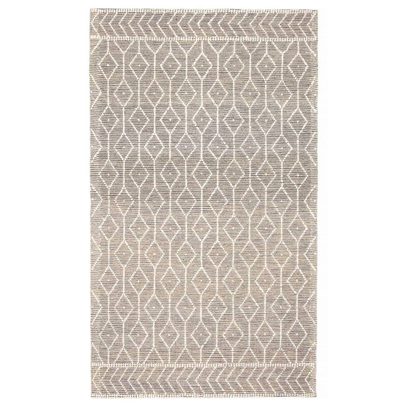 ECARPETGALLERY Braid weave Sienna Taupe Wool Rug - 5'0 x 8'6 - Taupe - 5'0 x 8'6