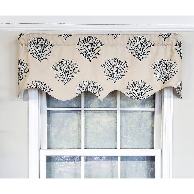 RLF Home Design Deep-Sea Regal Window Valance