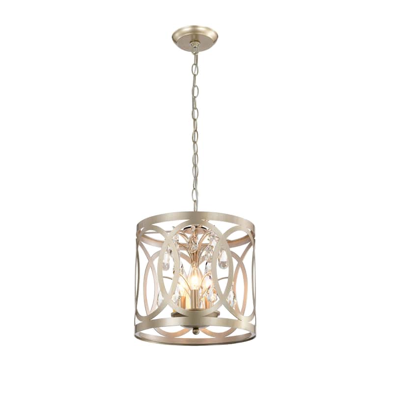 Aurelia 3-light Metal Cage Drum Chandelier