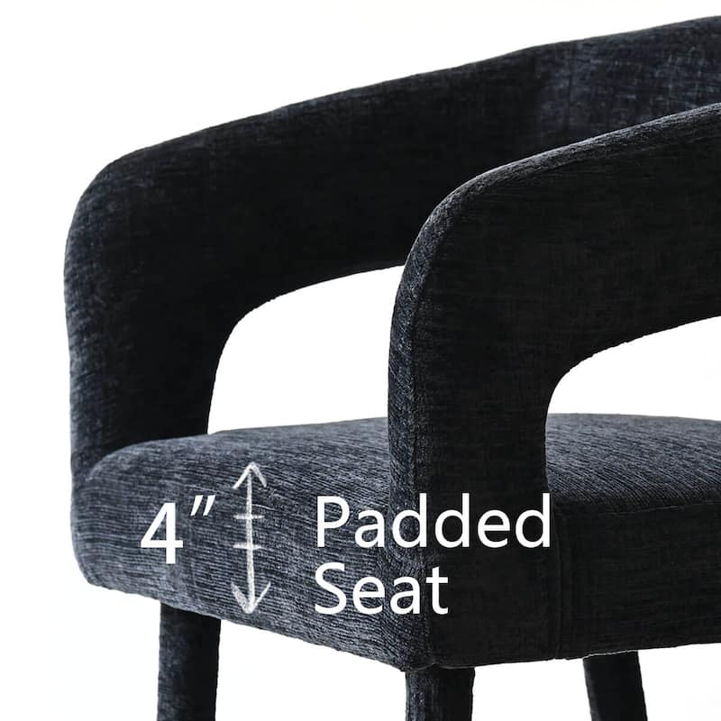Modern Upholstered Dining Chairs with Arm (Set of 2)
