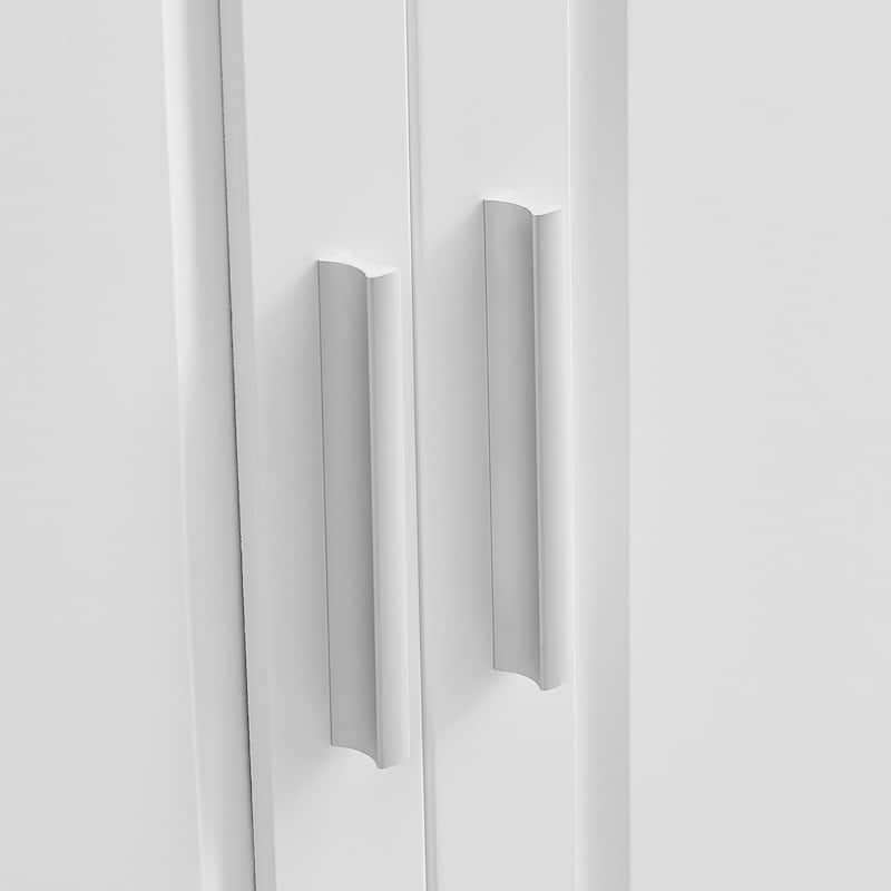 Tall and Wide Storage Cabinet with Doors and Three Drawers