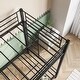 preview thumbnail 3 of 7, Sturdy Metal Bunk Bed Twin Over Twin with shelf and Slatted, Black