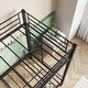 preview thumbnail 3 of 7, Twin over Twin Metal Bunk Bed, Heavy Duty with shelf and Slatted Support