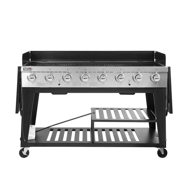 Royal Gourmet GB8001B 8-Burner Gas Grill, 104,000 BTU Grill, Black