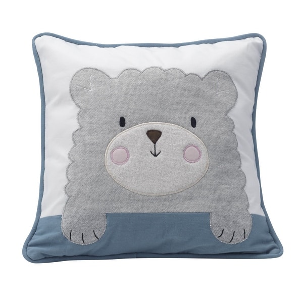 slide 1 of 1, Lambs & Ivy Gray Happi by Dena™ Little Llama Decorative Pillow