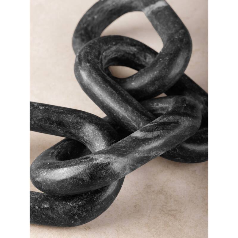 Eternity Marble Links Decorative Chain - Black