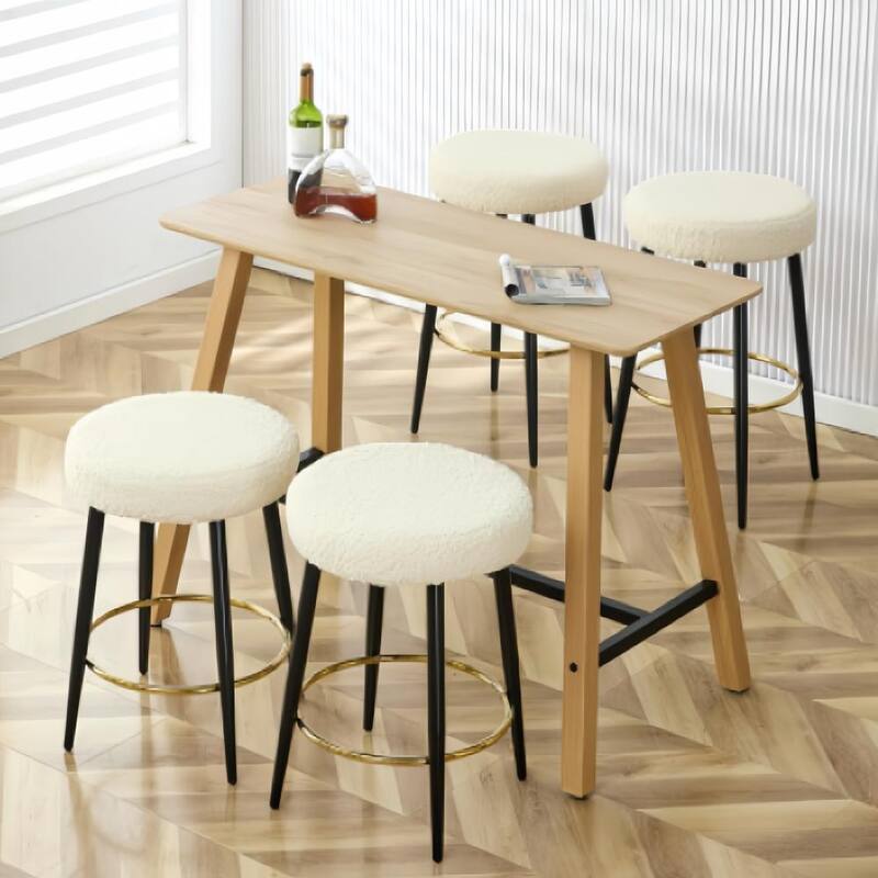 Coffee Shop Kitchen 29.9 Inch Tall Backless Bar Stools Upholstered