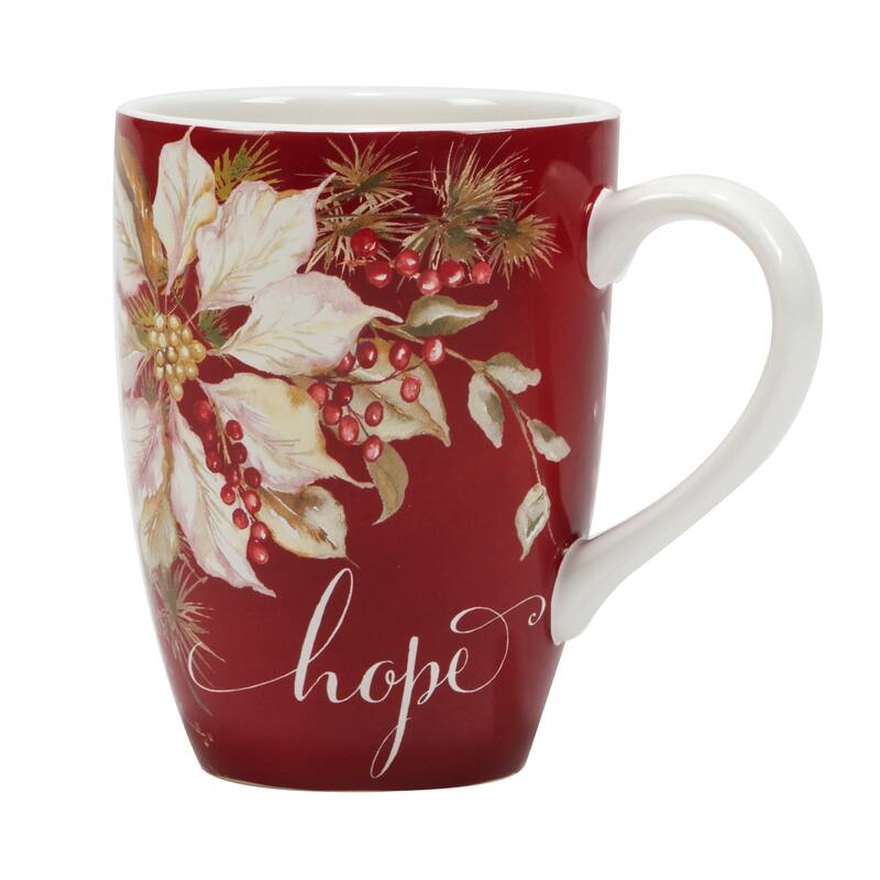 Certified International Winters Joy 22 oz. Mugs, Set of 4 Assorted Designs