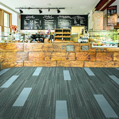 Foss Floors Couture 9"x36" Peel and Stick Indoor/Outdoor Carpet Tile Planks 16/Box
