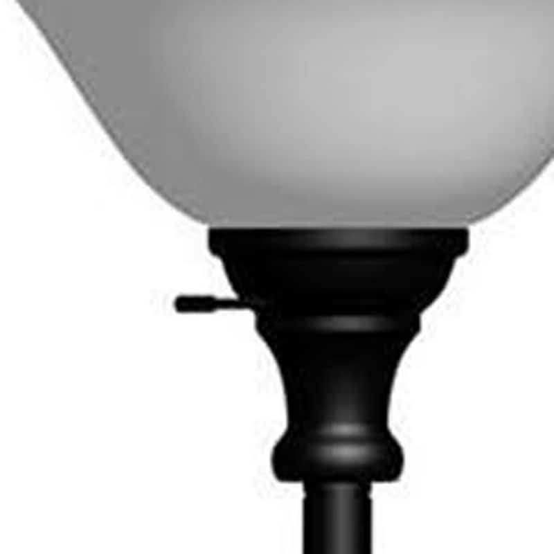 71-Inch Torchiere Floor Lamp with Frosted Glass Shade and Dimmable Light - 13.25” x 13.25” x 71”