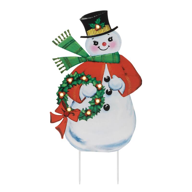 Nostalgic Snowman LED Display 24"H - N/A