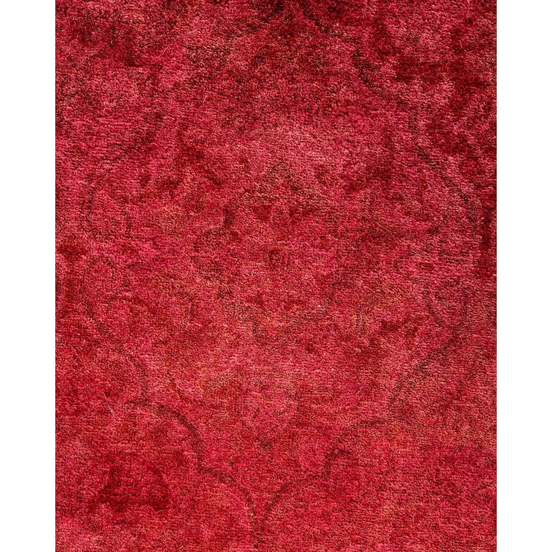 Contemporary Overdyed Wool Hand Knotted Area Rug - 3' 3" x 5' 2"