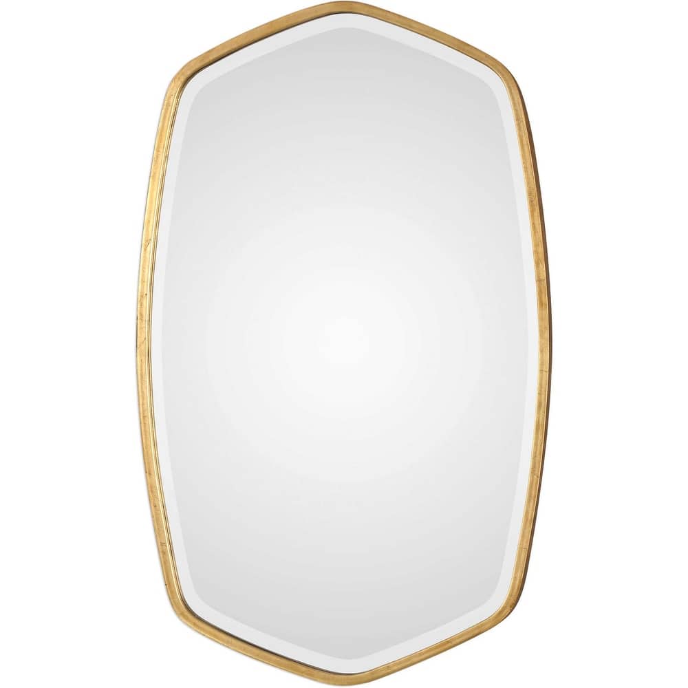 Uttermost Duronia 36" X 22" Contemporary Gold Vanity Bath Wall Mirror