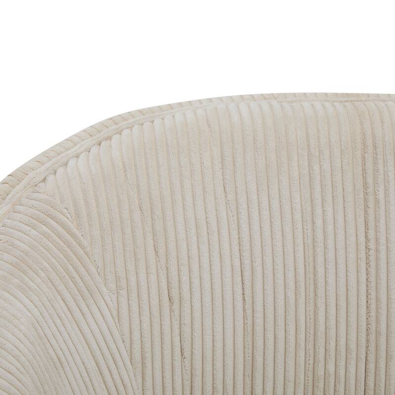 Mid-Century Modern Corduroy 2-Seater Sofa with Tufted Stitching, Recessed Arms and Walnut Legs, for Living Room Apartment