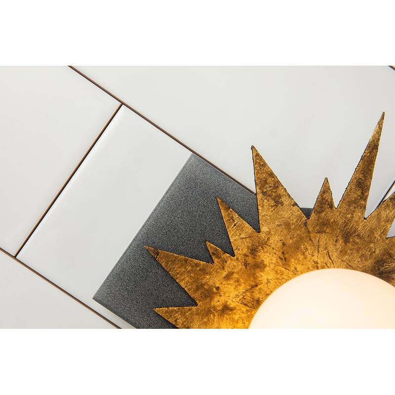 Sun Gold and Zinc 1-Lt Wall Sconce