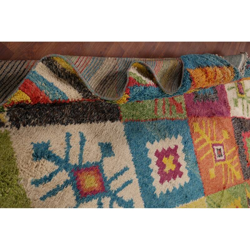 All-Over Trellis Moroccan Oriental Area Rug Handmade Wool Carpet - 8'11" x 12'3"