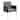 Modrest Engel Modern Dark Grey Vegan Leather + Grey Fabric + Antique Brass Dining Chair